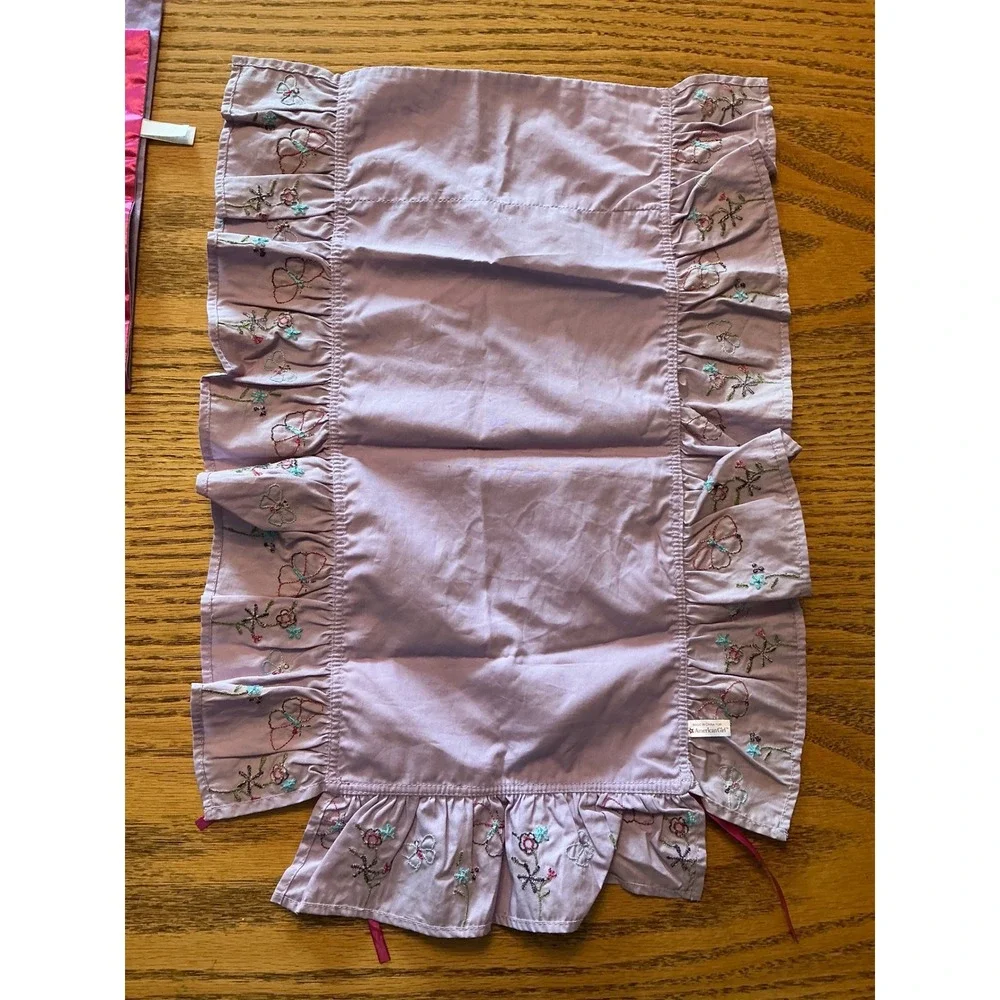 American Girl Doll Bedding Pink Star Blanket & Purple Butterfly Blankt